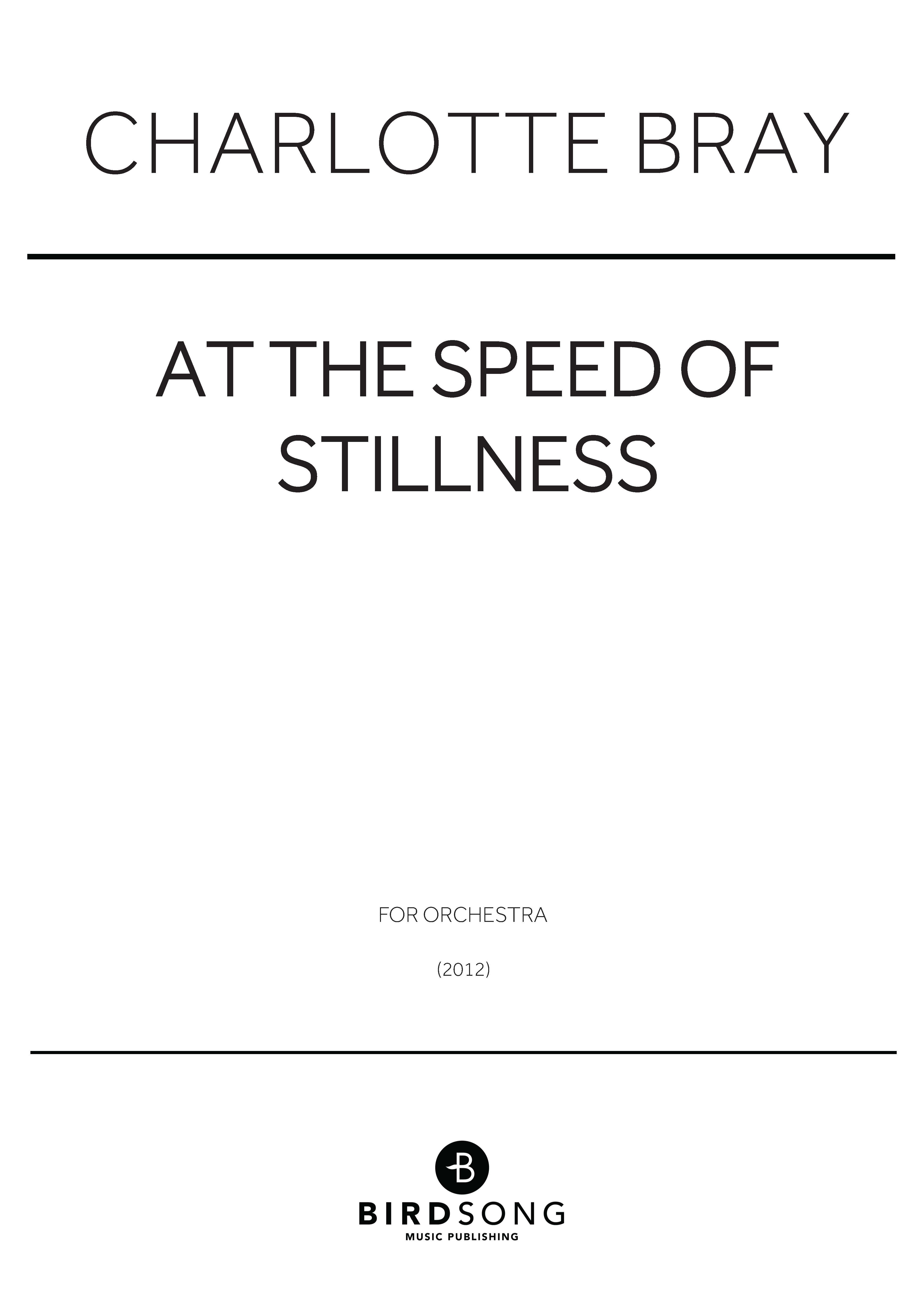 cover: At The Speed Of Stillness, Charlotte Bray