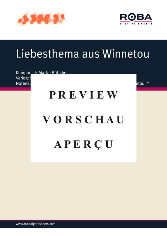 gallery: Liebesthema aus Winnetou , , (Klavier Solo, D-Dur)