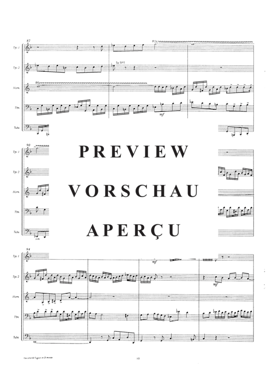 gallery: Toccata & Fugue , , (1.Trp in C/B/Es, 2.Trp in B, Horn in F, Pos, Tuba)