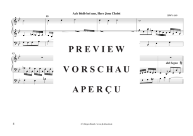 gallery: Ach bleib bei uns, Herr Jesu Christ( BWV649 VVB) , ,  (Orgel Solo)