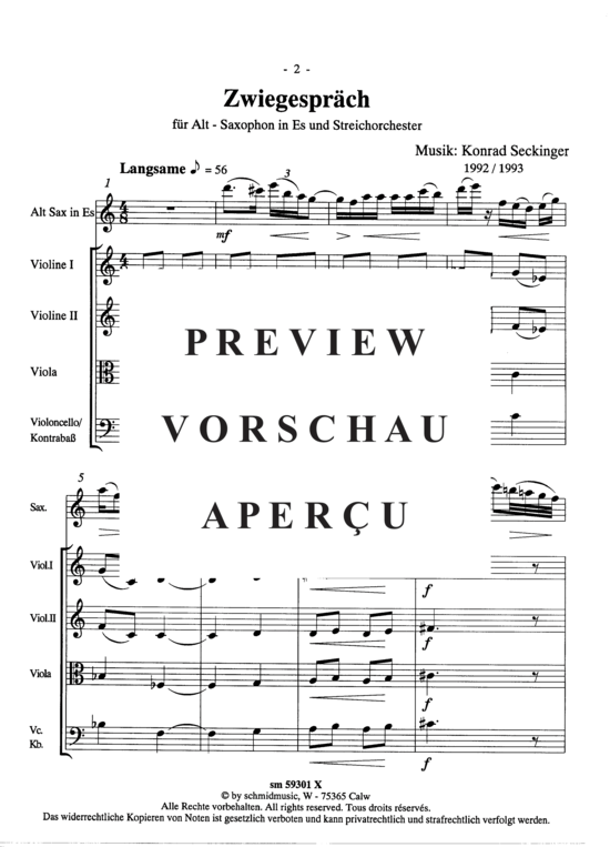 gallery: Zwiegespräch , , (Streichorchester, Partitur)