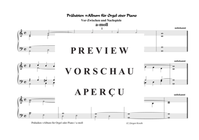 gallery: Präludien =Album für Orgel oder Piano (a-moll) , ,  (Orgel/Klavier Solo)