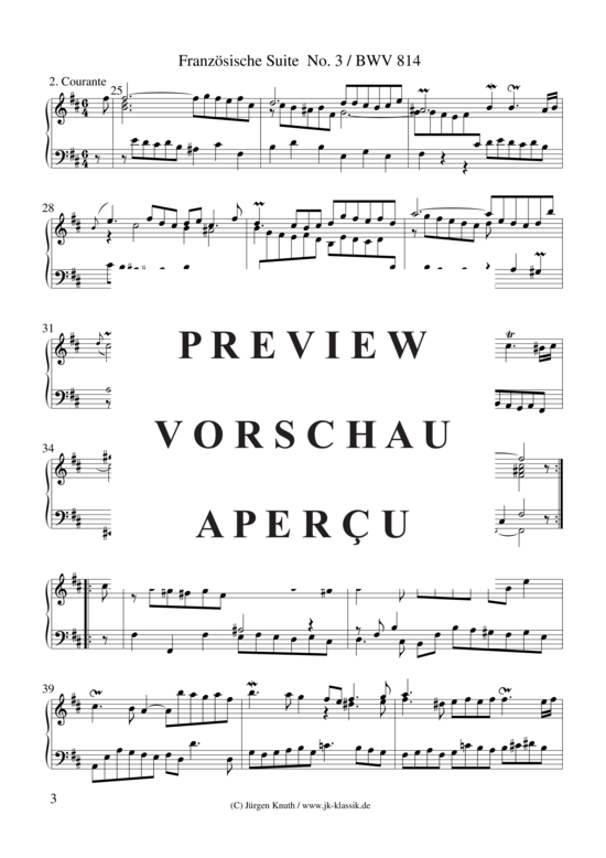 gallery: Französische Suite No. 3 (BWV 814) , ,  (Klavier/Cembalo Solo)