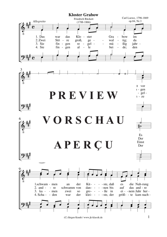 gallery: Kloster Grabow op.84, Nr.3 , , (Männerchor)