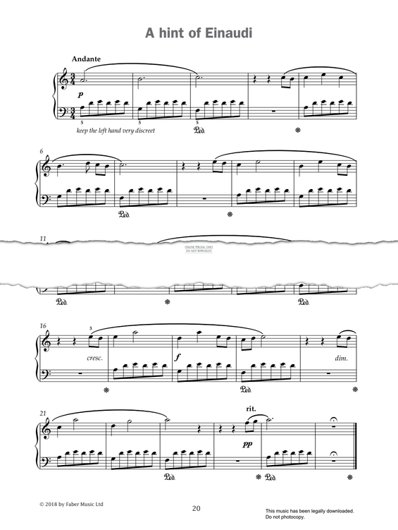 gallery: A Hint Of Einaudi (from 'Improve Your Sight-Reading! A Piece a Week Piano Grade 4'), Paul Harris, Klavier