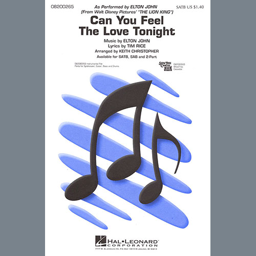 Produktbild zu: Can You Feel The Love Tonight (from The Lion King) (arr. Keith Christopher)