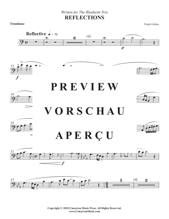 gallery: Reflections , , (Quartett für Horn in F, Posaune, Tuba + Piano)