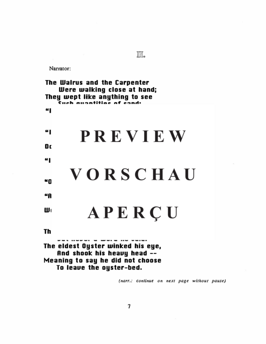 gallery: Walrus and the Carpenter, The , , (Erzähler, Flöte, Bratsche und Klavier)