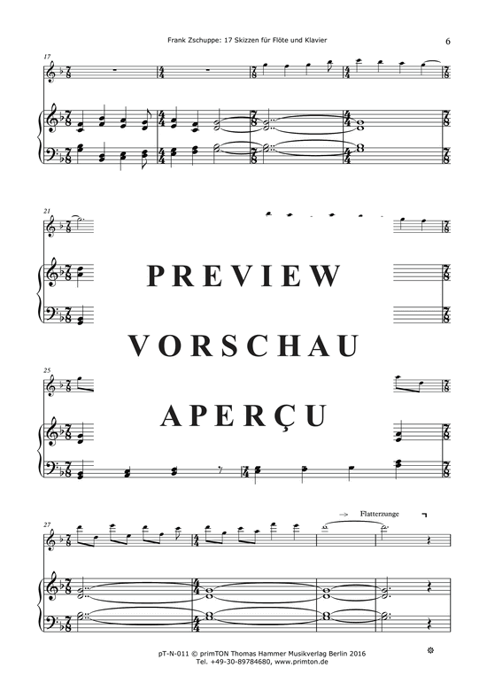 gallery: 17 Skizzen für Flöte und Klavier (2007) , ,  (Querflöte + Klavier)