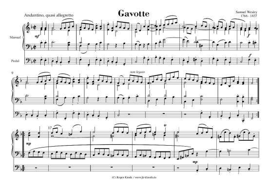 gallery: Gavotte F-Dur , , (Orgel Solo)