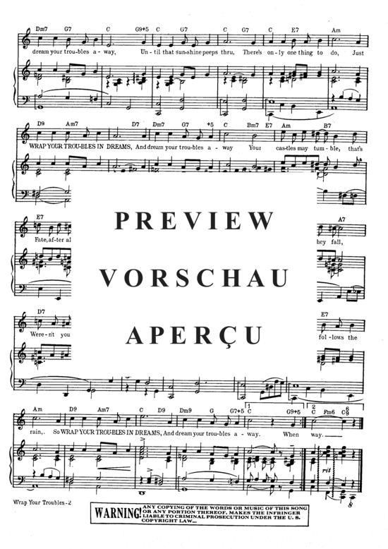 gallery: Wrap Your Troubles In Dreams (And Dream Your Troubles Away) , Crosby, Bing,   (Klavier + Gesang)