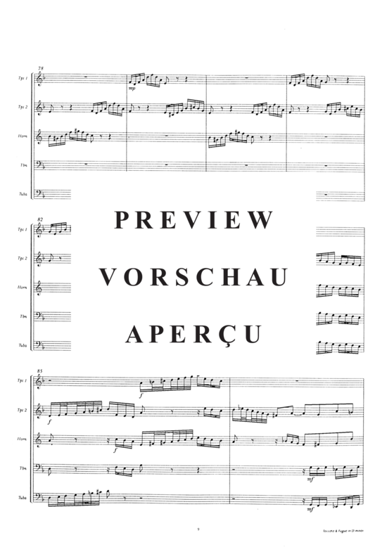 gallery: Toccata & Fugue , , (1.Trp in C/B/Es, 2.Trp in B, Horn in F, Pos, Tuba)