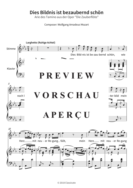 gallery: Dies Bildnis ist bezaubernd schön - Arie des Tamino aus der Oper Die Zauberflöte , , (Gesang + Klavier)