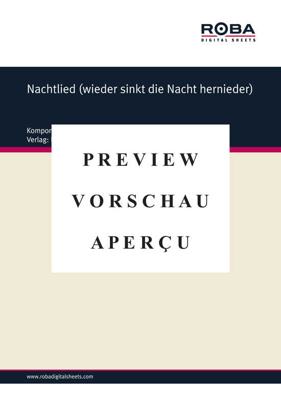 gallery: Nachtlied (wieder sinkt die Nacht hernieder) , ,  (Klavier Solo mit unterlegtem Text)