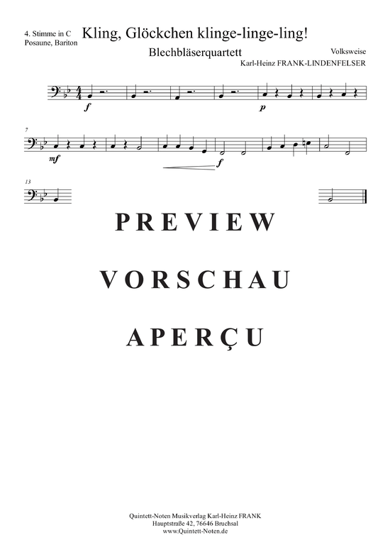 gallery: Kling Glöckchen Klingelingeling , , (Blechbläserquartett)