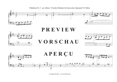 gallery: Präludien Nr.5  aus 6 leichte Präludien für klassisches Orgelspiel , , (Orgel Solo)