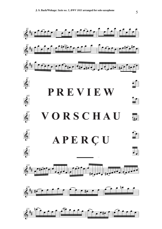 gallery: Cello Suite Nr. 5, BWV 1011 , , (Saxophon Solo)