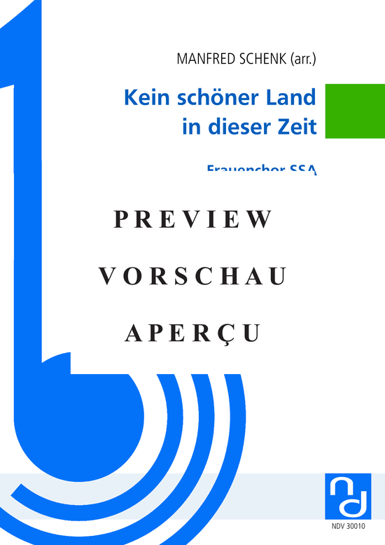 gallery: Kein schöner Land in dieser Zeit , , (Frauenchor SSA)