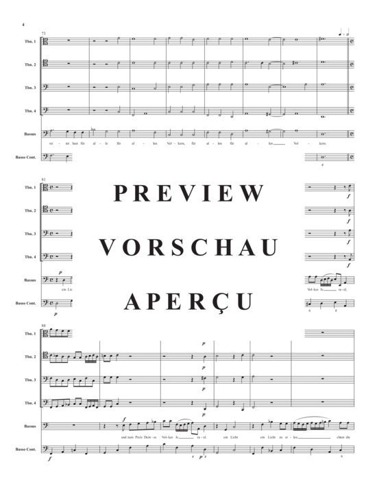 gallery: Herr, nun lässt Du Deinen Diener , , (Ensemble für Bass, 4x Posaune + BC)