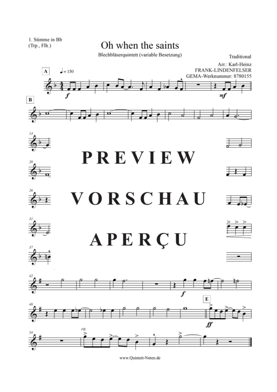 gallery: Oh when the Saints (Blechbläser Quintett/Ensemble) , ,  (Variable Besetzung)