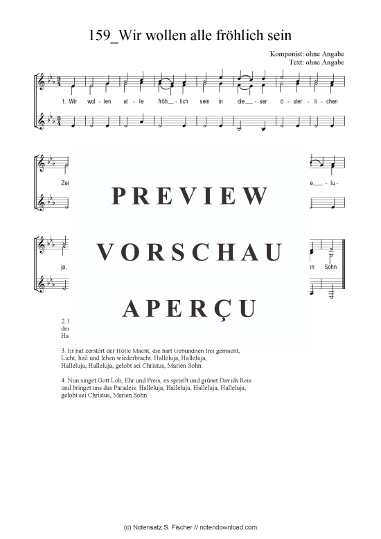 gallery: Wir wollen alle fröhlich sein , , (Gemischter Chor SAB)