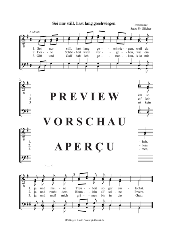 gallery: Sei nur still, hast lang geschwiegen , , (Männerchor)