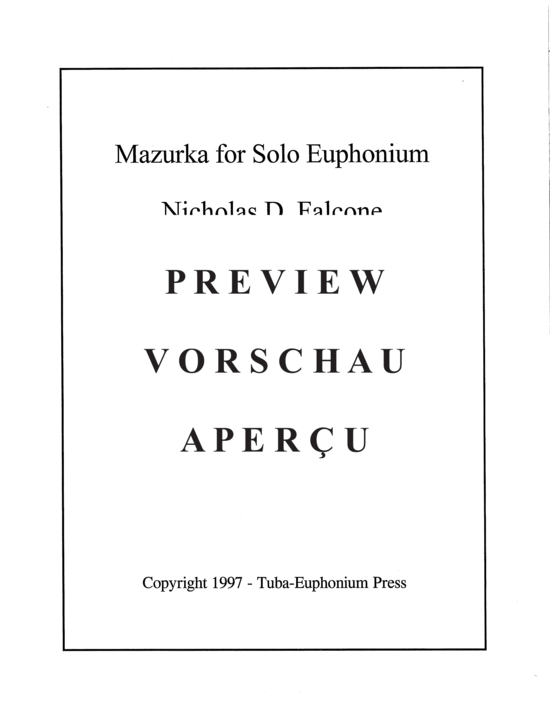 gallery: Mazurka for Solo Euphonium , , (Euphonium/Bariton Solo)