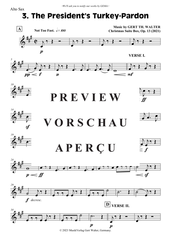 gallery: The President´s Turkey-Pardon , , (Combo Band + Trompete in B, Alt Saxophon)