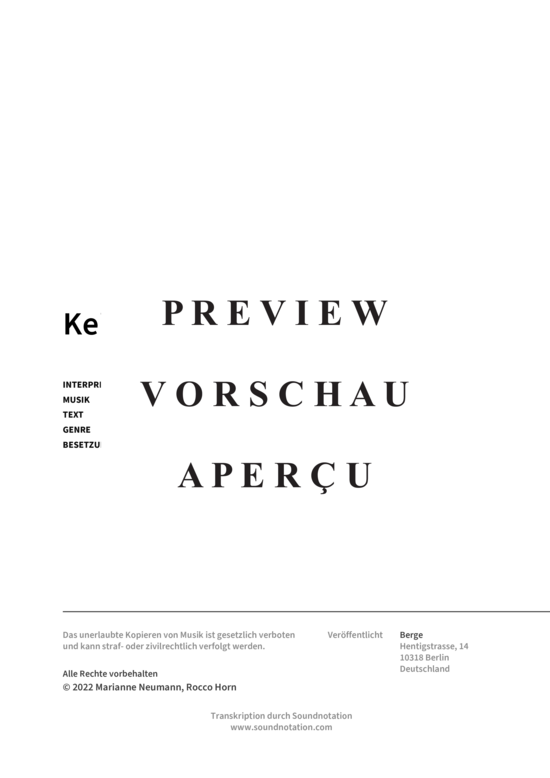 gallery: Kein Grund für Krieg (Tenor Saxophon) , Berge,  (Leadsheet)