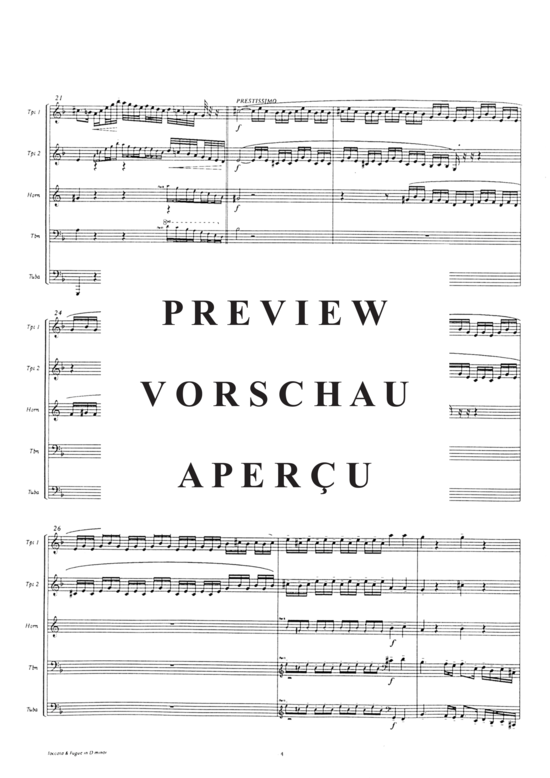 gallery: Toccata & Fugue , , (1.Trp in C/B/Es, 2.Trp in B, Horn in F, Pos, Tuba)