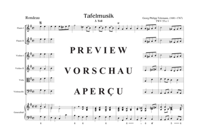 gallery: Tafelmusik-Rondeau-3. Teil TWV 55:e 1 , , (Gemischtes Ensemble für 2x Querflöte, Streicher + BC)
