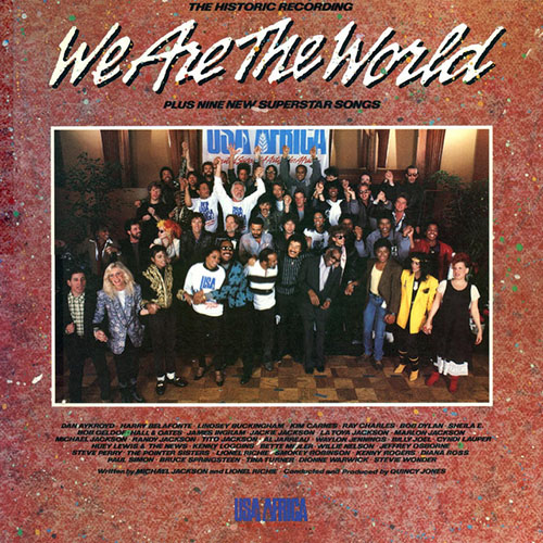 cover: We Are The World, Michael Jackson, USA For Africa, Lionel Richie, Quincy Jones, Gesang, Gitarre, Klavier