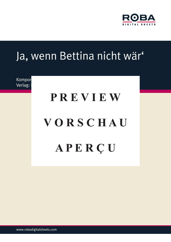 gallery: Ja, wenn Bettina nicht wär , , (Klavier Solo mit unterlegtem Text)