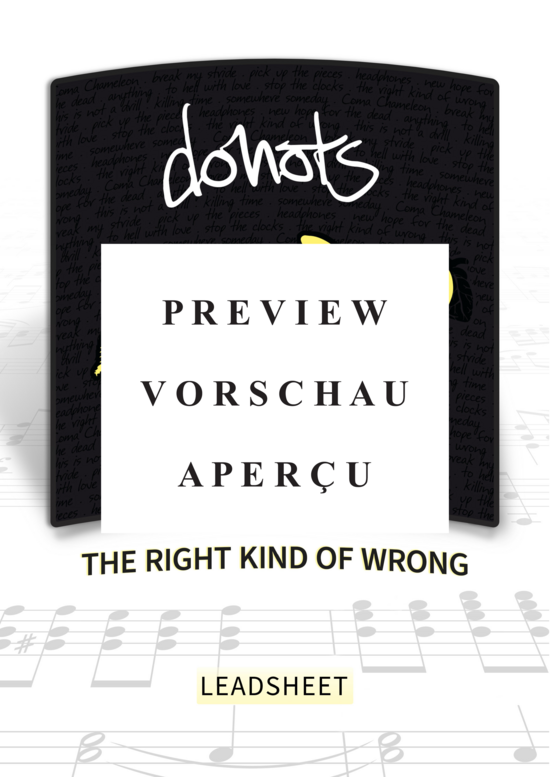 gallery: The Right Kind of Wrong (Gesang + Akkorde) , Donots,  (Leadsheet)