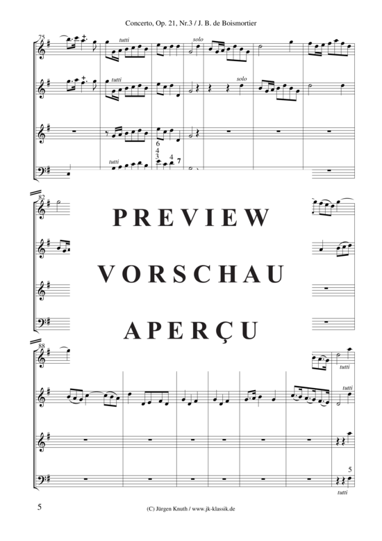 gallery: Concerto für Altblockflöte + Violine (Op.21 No.3) , ,  (Gemischtes Ensemble für Bläser, Streicher + BC)