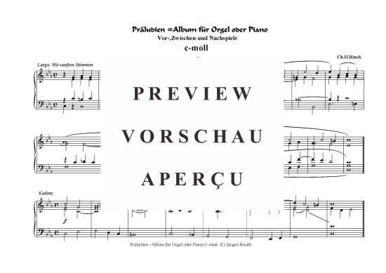 Präludien = Album für Orgel oder Piano (c-moll) 