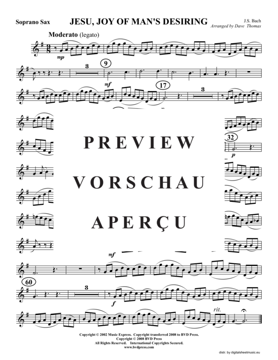 gallery: Jesu bleibet meine Freude , , (Saxophonquartett SATB oder AATB)