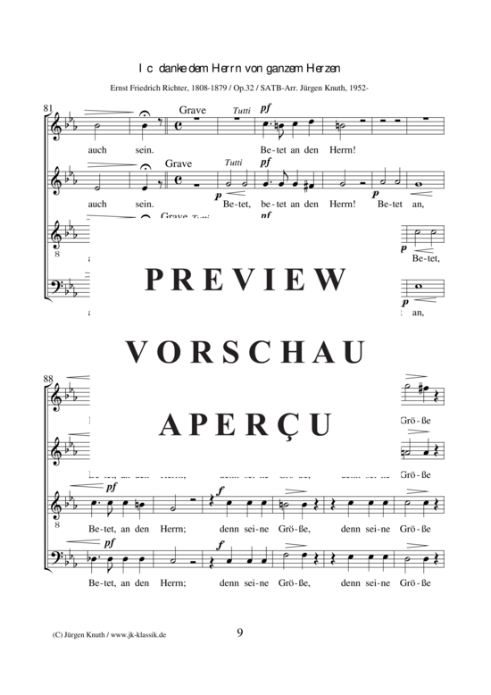 gallery: Ich danke dem Herrn von ganzem Herzen Op.32 , , (Gemischter Chor)