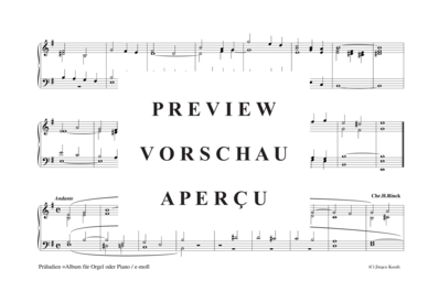 gallery: Präludien E-Moll , , (Orgel/Klavier Solo)