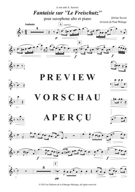 gallery: Phantasie über Der Freischütz , , (Alt-Saxophon+ Klavier)