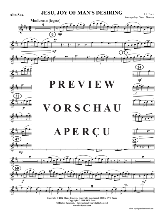 gallery: Jesu bleibet meine Freude , , (Saxophonquartett SATB oder AATB)