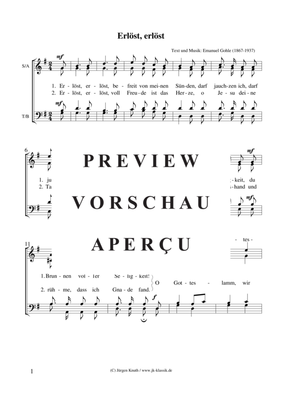 gallery: Erlöst, erlöst , , (Gemischter Chor)