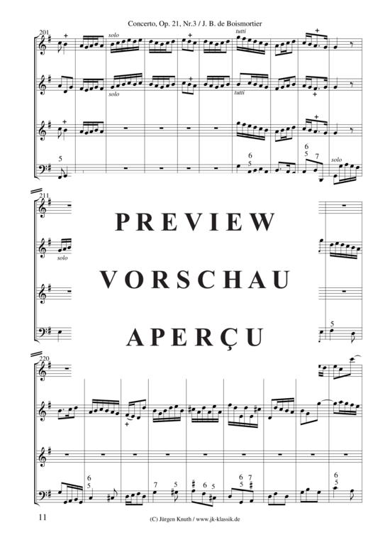 gallery: Concerto für Altblockflöte + Violine (Op.21 No.3) , ,  (Gemischtes Ensemble für Bläser, Streicher + BC)