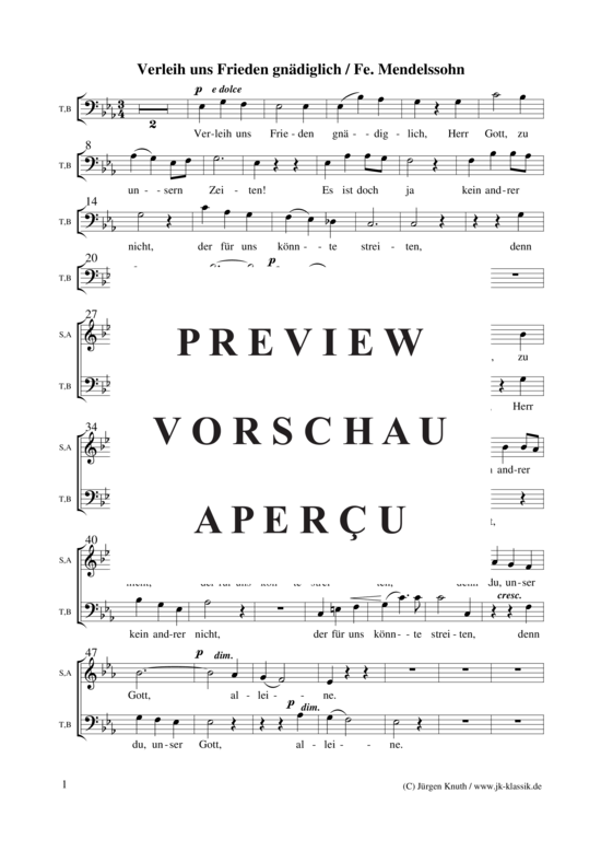 gallery: Verleih uns Frieden gnädiglich (Da nobis pacem, Domine) , ,  (Klavier + Gesang)