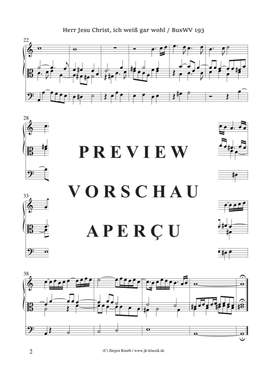 gallery: Herr Jesu Christ, ich weiß gar wohl (BuxWV 193 VTB) , ,  (Orgel Solo)