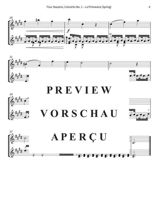 gallery: Four Seasons, Concerto No. 1 - La Primavera (Spring) , Twiolins The,  - 2. Largo (Geigen Duett)
