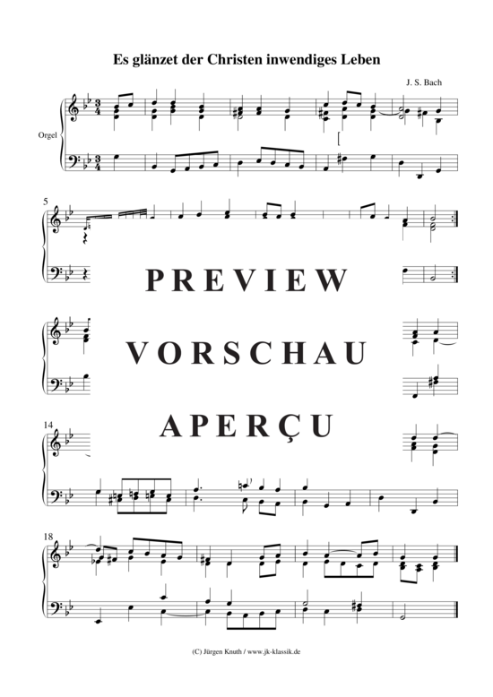 gallery: Es glänzet der Christen inwendiges Leben , , (Gemischter Chor + Orgel)