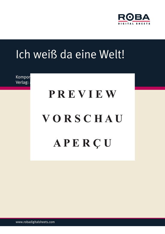 gallery: Ich weiß da eine Welt! , Kickers, Hardy, (Klavier Solo)