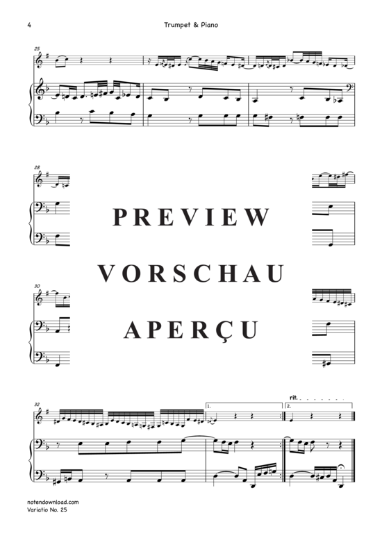 gallery: Variatio Nr. 25 (Goldberg-Variationen) , ,  (Trompete in B + Klavier/Orgel)