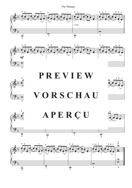 gallery: Für Thomas , , (Klavier Solo - Level 4 - 4.Klavierjahr)